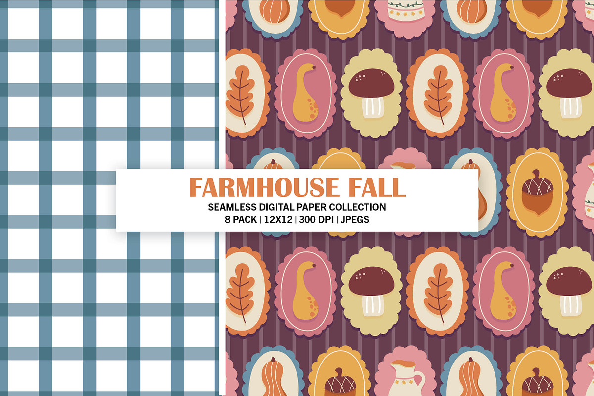 Farmhouse Fall Seamless Patterns, a Pattern Graphic by Alanna Messina Design Co (Photo 5 of 8)