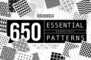 650 ESSENTIAL Vector Patterns