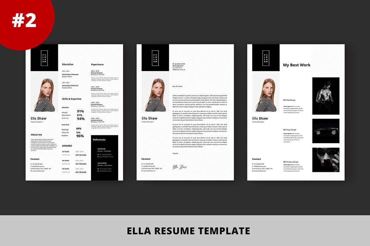 Resume Template Bundle - Vol 04, a Resume Template by Nina Shaw (Photo 3 of 12)