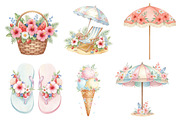 Whimsical Summer Clipart Bundle, an Illustration by GatewayDesign (Thumbnail 5 of 5)