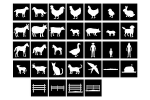 Farm Stencil, Farm Animals Stencil.