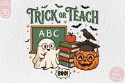 Trick or Teach Halloween PNG, a Seasonal Illustration by Rose Art (Thumbnail 1 of 5)