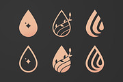 Mineral Pure Water Drop Gold Logo, a Branding & Logo Template by Signatoro (Thumbnail 2 of 2)