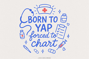 Born To Yap Forced To Chart PNG, an Illustration by SharpMarketplace