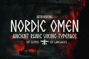 Nordic Omen - Ancient Rune Typeface, a Sans Serif Font by HipFonts (Thumbnail 1 of 9)