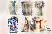 Greek Mythology Clipart PNG Bundle, an Illustration by Jalina Clipart Studio (Thumbnail 8 of 9)