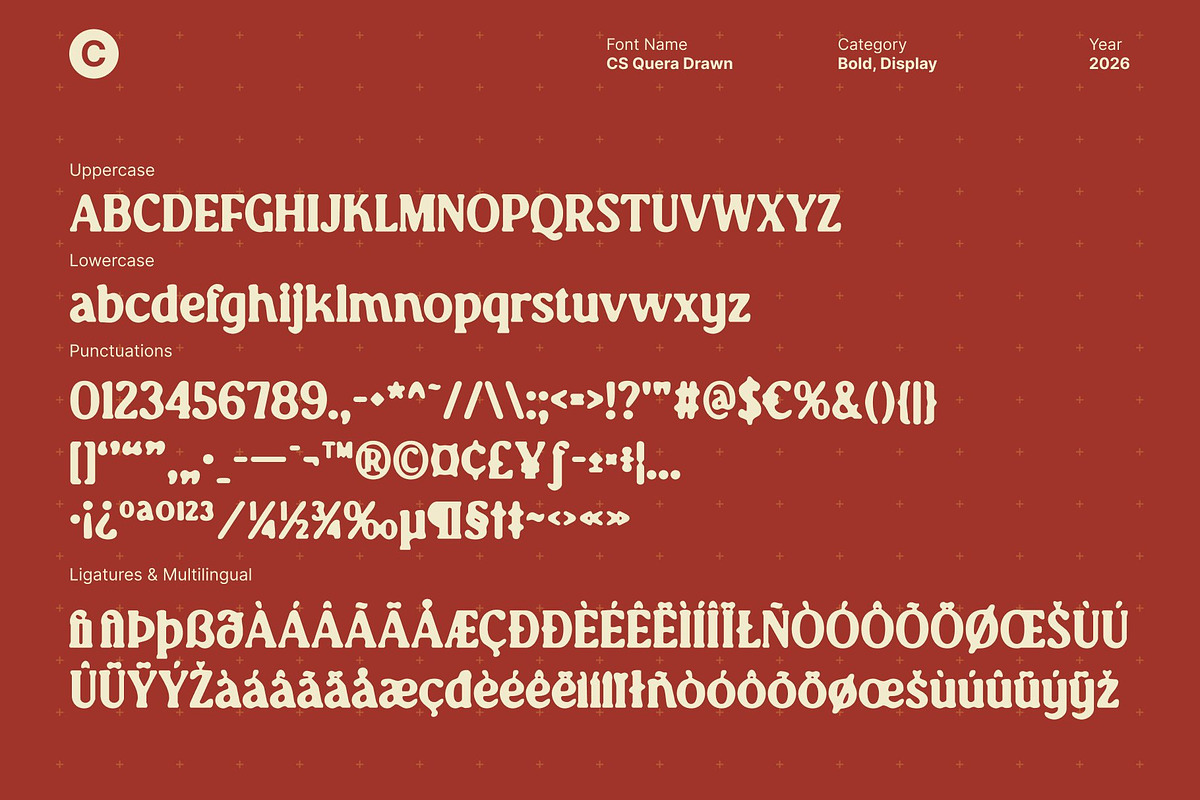 CS Quera Drawn, a Serif Font by Craft Supply Co. (Photo 8 of 8)