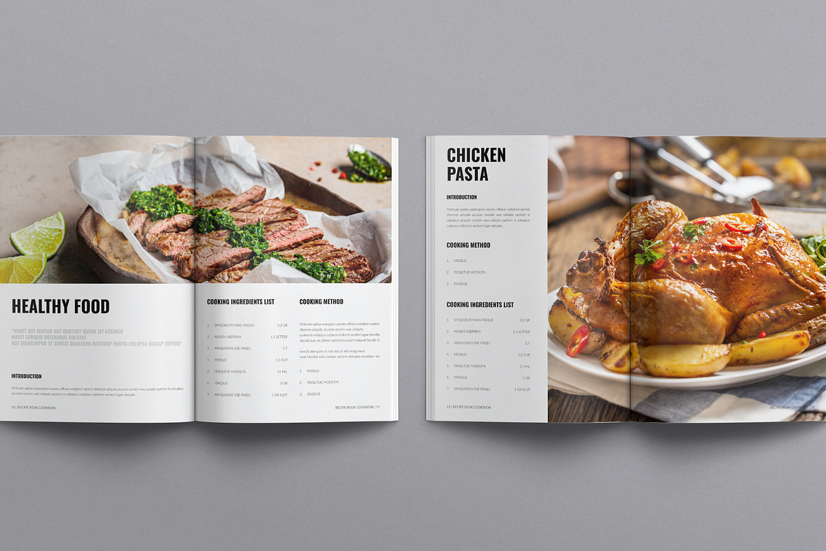 Cookbook Recipe Book Template, a Brochure Template by E-Type (Photo 5 of 7)