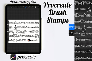 Vehicle Travel Icons Set 1 Procreate