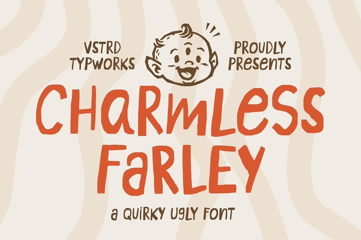 Charmless Farley - Quirky Ugly Font, a Handwritten Font by VASTARD STUDIO (Photo 1 of 9)
