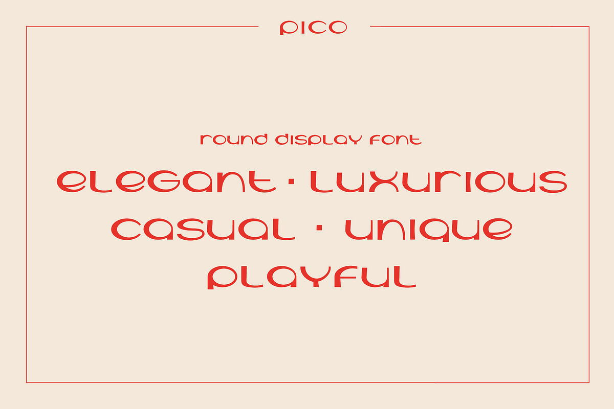 Pico Round Display Font, a Serif Font by Fontura Design (Photo 1 of 9)