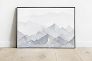 Watercolor Mountains Clipart, a Background Graphic by Lemon design (Thumbnail 5 of 8)