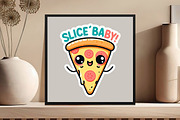 Funny,Slice Baby  Sticker PNG, an Illustration by DreamCafeArt (Thumbnail 6 of 7)