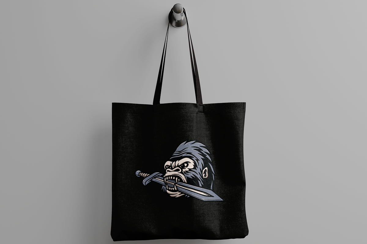 A Fierce Gorilla with a Sword, an Object Illustration by nomlimo.com (Photo 3 of 3)