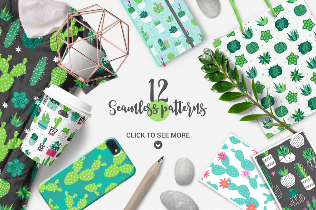 Cactus Kit, a Texture Illustration by miumiu (Photo 5 of 8)