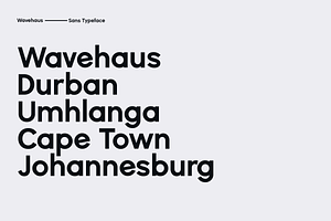 Wavehaus Sans Typeface