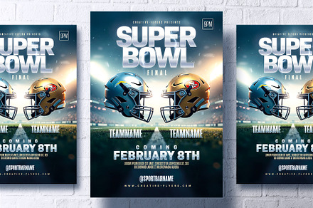 Super Bowl Football Flyer Template