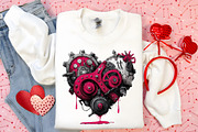 Steampunk Valentine's Clipart Bundle, an Illustration by Canvas Craft (Thumbnail 4 of 6)