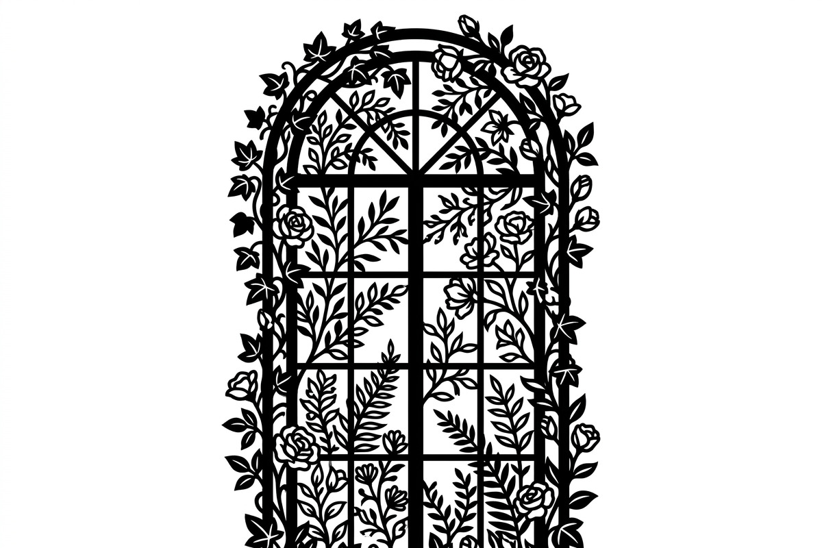 50 Floral French Window Ornament, a Decorative Illustration by Amazin_art (Photo 10 of 35)