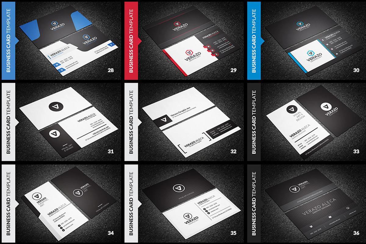 150 Mega Business Cards Bundle, a Business Card Template by Verazo (Photo 8 of 18)