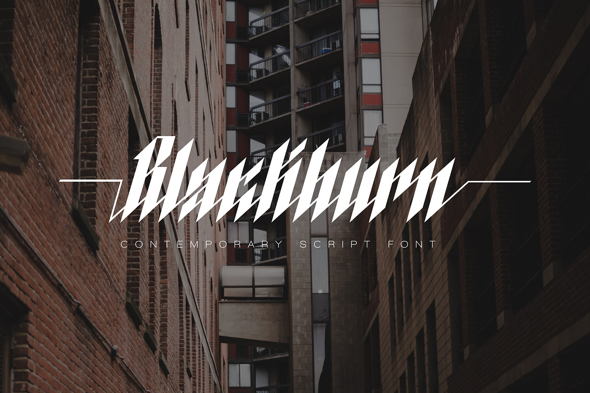 Blackburn - Modern Blackletter Font, a Blackletter Font by ashenterprise (Photo 1 of 14)