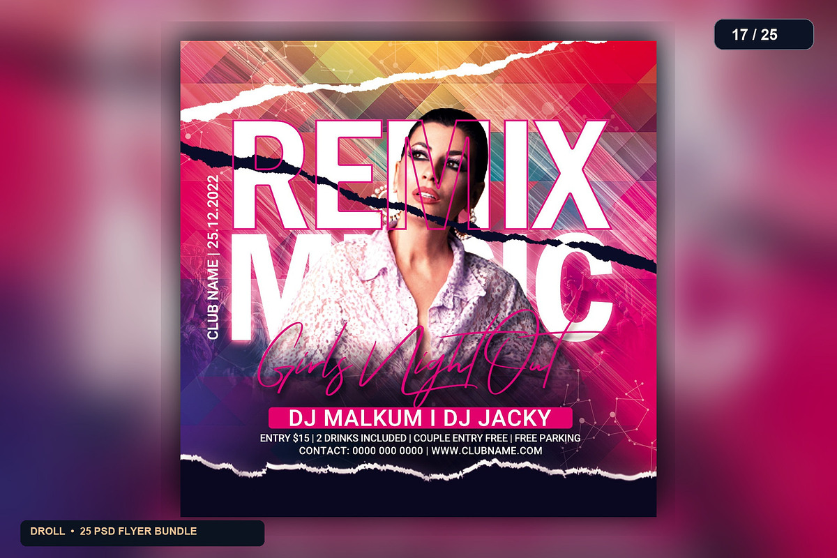 25 Nightclub Party Flyer PSD Bundle, a Flyer Template by Flyer Arts (Photo 20 of 29)