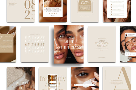 200+ Esthetician Instagram Templates