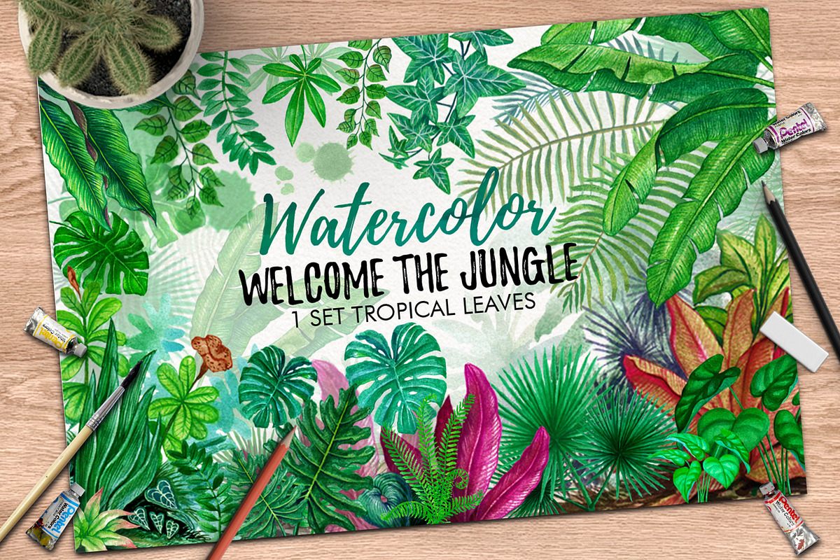 Tropical Leaves in the Jungle, an Illustration by Graphobia (Photo 1 of 9)