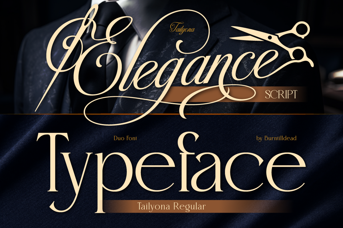 Tailyona, a Script Font by Burntilldead (Photo 4 of 12)