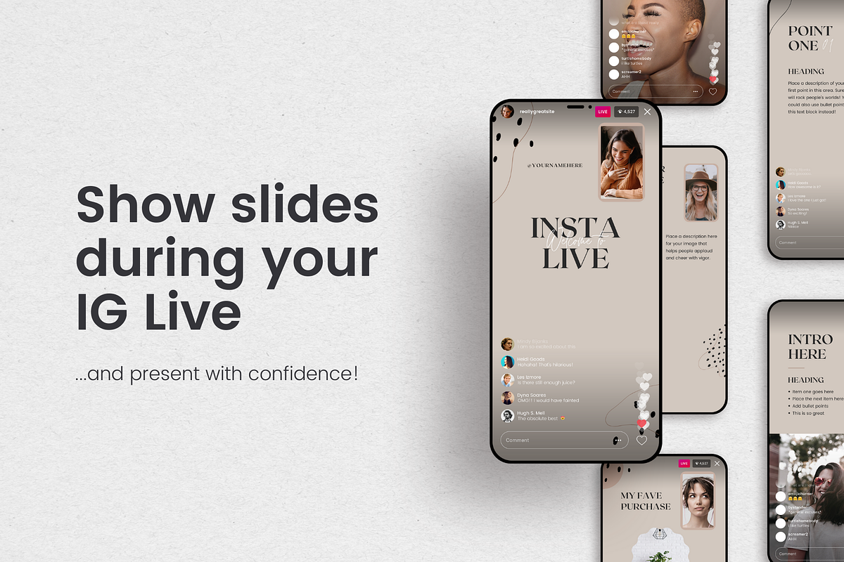 Instagram Live Slides, a Social Media Template by Roger Coles (Photo 3 of 7)