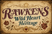 Rawkens - Beautiful Victorian Rebels, a Serif Font by HypeWorksCo (Thumbnail 1 of 12)