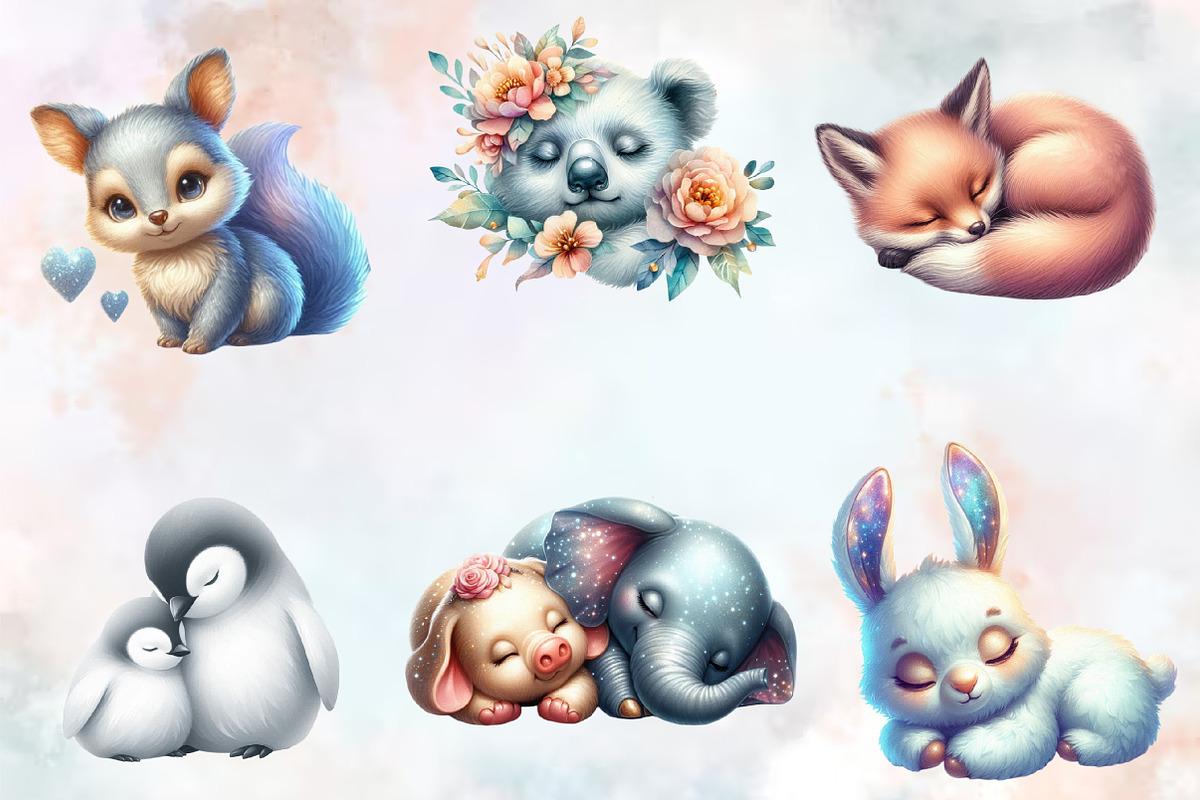 Sweet Dreams Sign ,Sleepy Animals Cl, an Illustration by SVGArt (Photo 7 of 8)