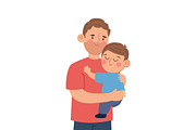 Father and Child Moments Vector, a Person Illustration by CreartiveDesign (Thumbnail 10 of 10)