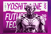 Town Hack - Futuristic Display Font, a Sans Serif Font by Kincrev Studio (Thumbnail 7 of 10)