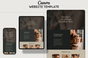 Canva Website Template, a Websites & App Template by Asha Glenn Design Studio