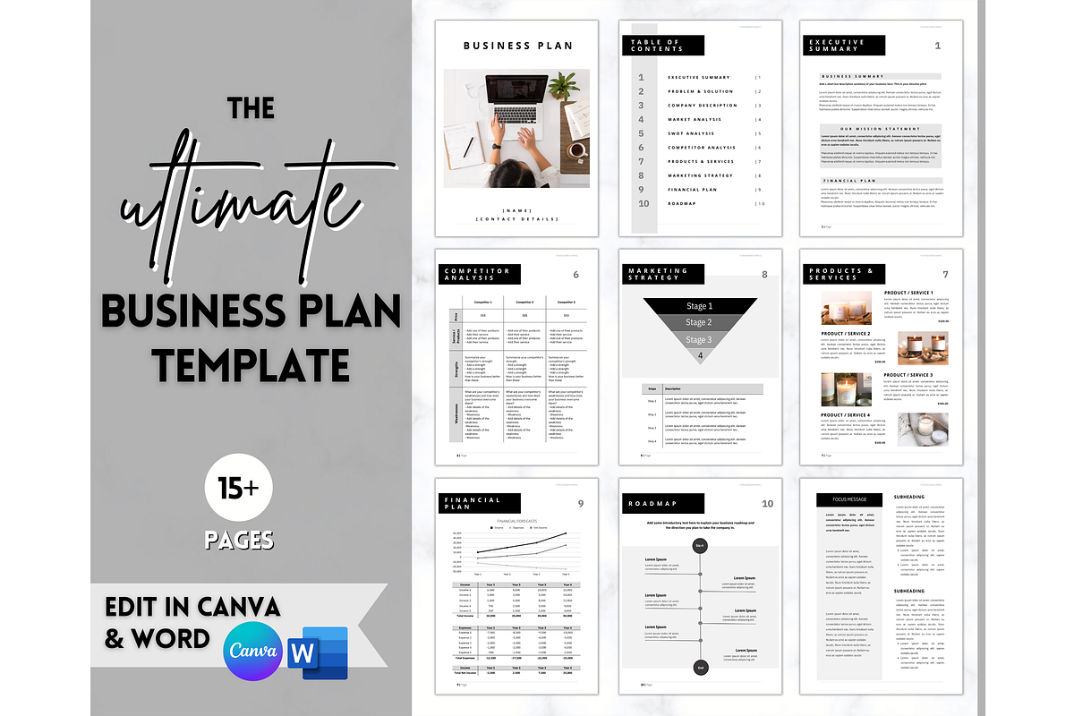 Business Plan Template, Proposal, a Marketing Template by Templatables (Photo 9 of 9)