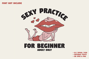 sexy big lips retro cartoon mascot, a Branding & Logo Template by Judsart