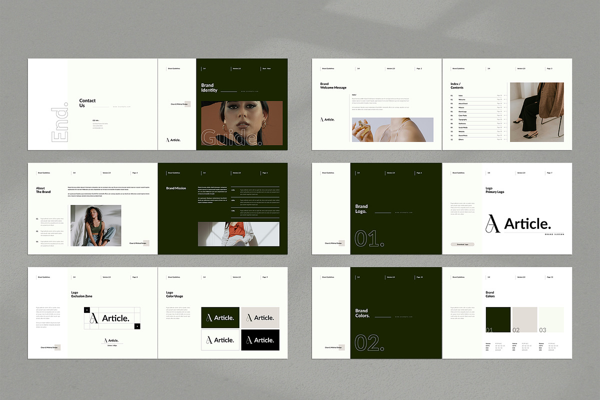 Brand Guideline Landscape Template, a Brochure Template by TemplateFolio-Shop (Photo 14 of 15)
