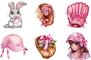 Pink Ribbon Coquette Baseball, an Illustration by Designking (Thumbnail 2 of 5)