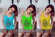 Female Tank-Top Mock-Up Vol.3, a Shirt Mockup by Freeman Studio (Thumbnail 2 of 8)
