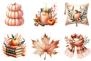 Watercolor Peach Colored Autumn, an Illustration by DreamArtGraphic (Thumbnail 4 of 7)