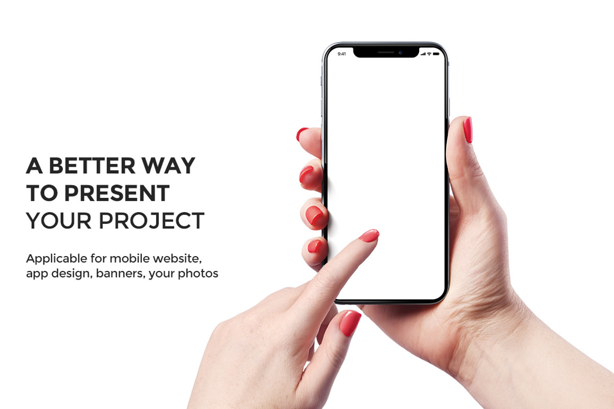 iPhone X Mockup version 2, an iPhone Mockup by Mockup Store (Photo 2 of 3)