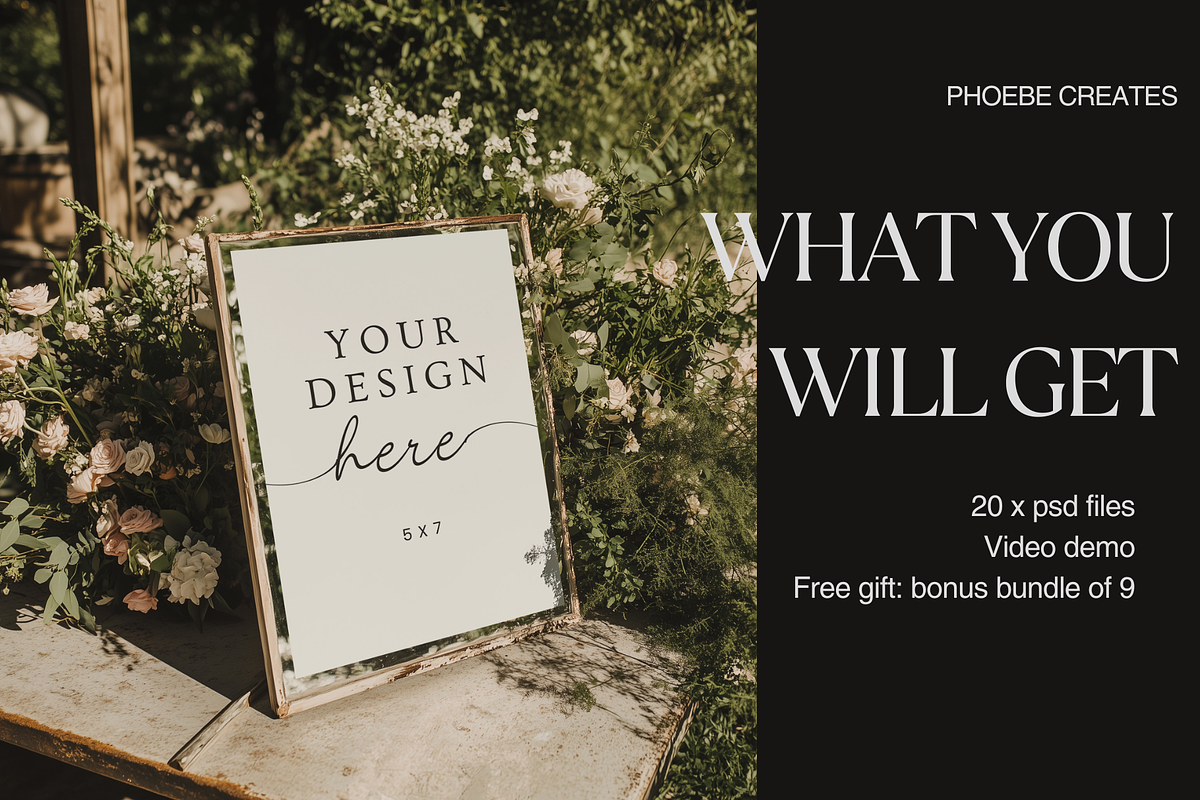 20 PSD Invitation Mockups – 5x7, a Mockup by PhoebeCreates (Photo 2 of 5)