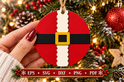 Santa Suit Bauble Laser Cut File, an Object Graphic by Libby Wishes (Thumbnail 1 of 3)