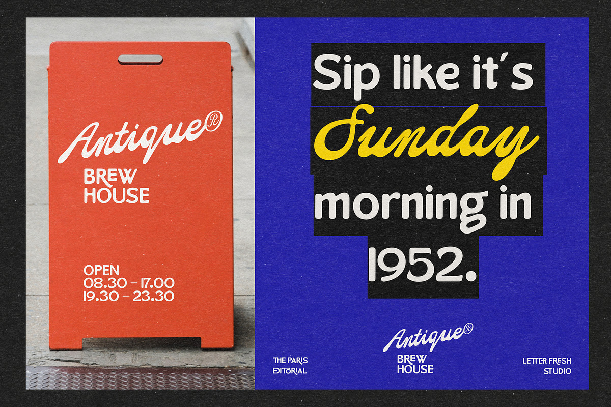 The Paris Editorial Duo, a Script Font by Letter Fresh (Photo 8 of 13)
