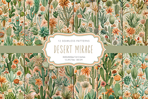 Desert Mirage Seamless Patterns