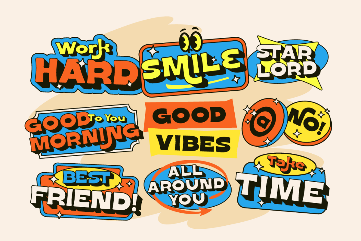 Roften - Chunky Retro Pop Font, a Sans Serif Font by Artisan Themes (Photo 5 of 11)