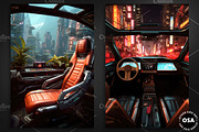 Cyberpunk Vehicle Interior Poster, a Background Graphic by Other Side Art (Thumbnail 2 of 5)