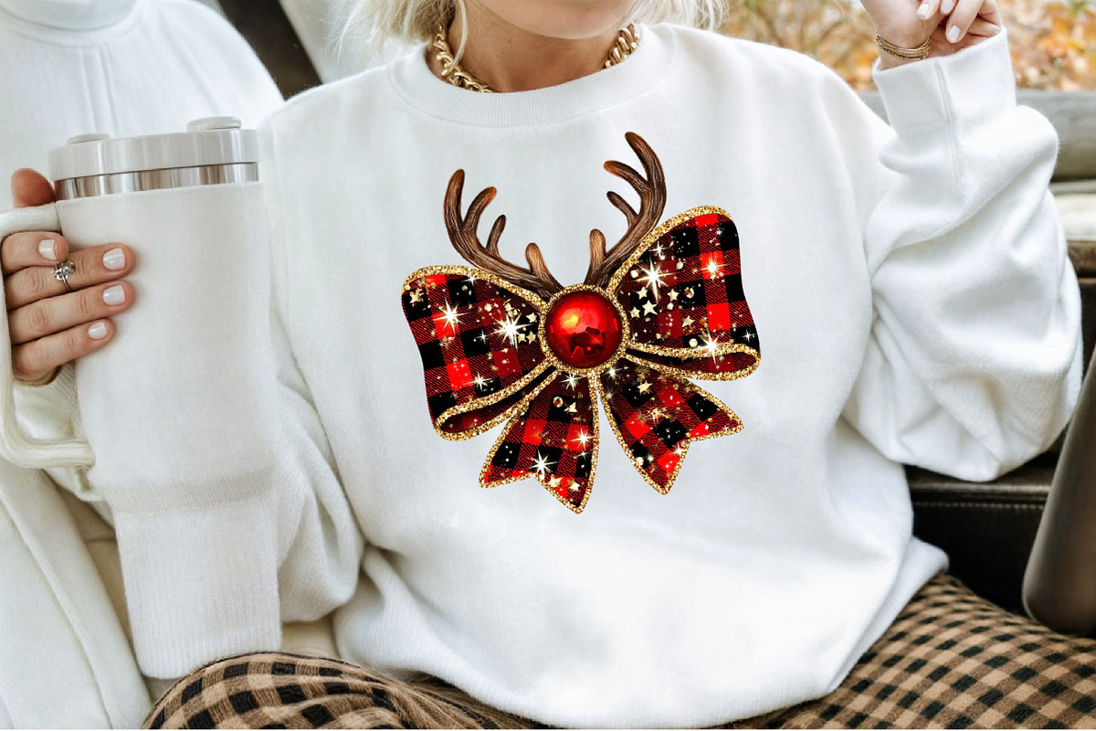 Christmas Coquette Bow Png, an Illustration by Sublimation Artist (Photo 2 of 9)