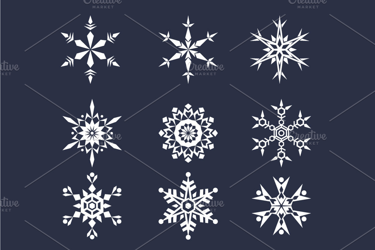 9 Creative Graphic Snowflakes, an Object Graphic by Sunny Design (Photo 2 of 4)